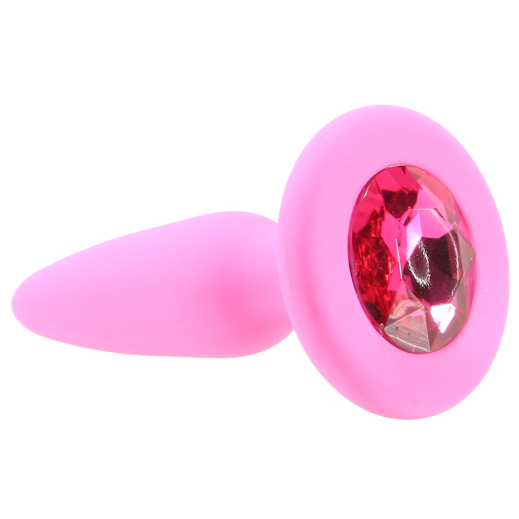Glams Mini Pink Gem Silicone Butt Plug Anal Sex Toys > Butt Plugs