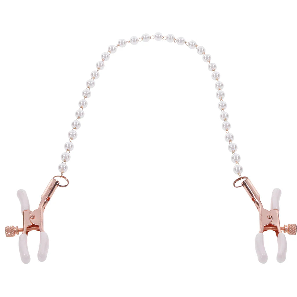 S&M Peaches 'n CreaMe Pearl Nipple Clamps Bondage and Fetish > Nipple Stimulators & Clamps