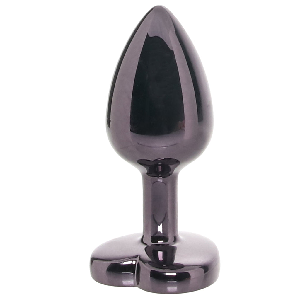 Jewel Black Diamond Heart Plug in Small Anal Sex Toys > Butt Plugs