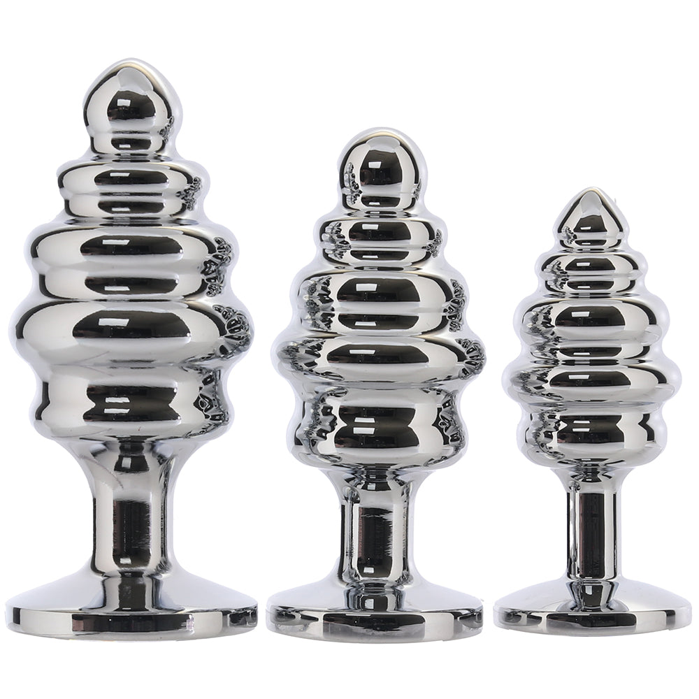 Gemsations Ripple Bling Bling Aluminum Anal Training Kit Anal Sex Toys > Butt Plugs