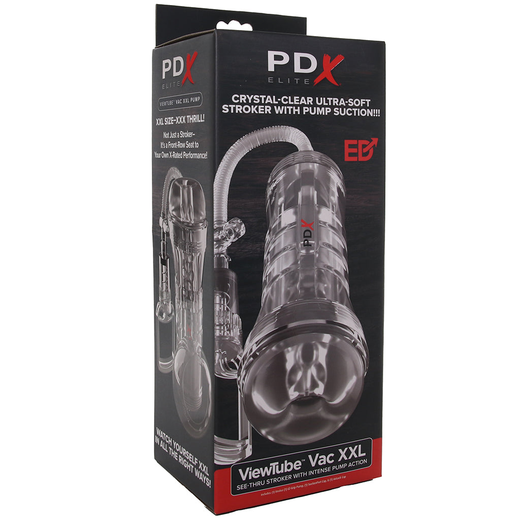PDX Elite ViewTube Vac XXL Stroker with Hand Pump Male Masturbators > Discreet Masturbators