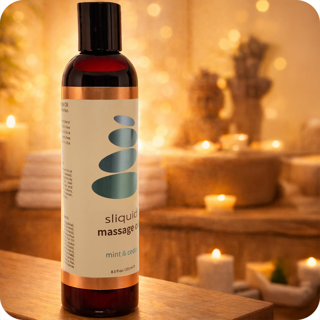 Balance Massage Oil 8.5oz/255ml in Mint & Cedar Lubes and Lotions > Erotic Massage Oils