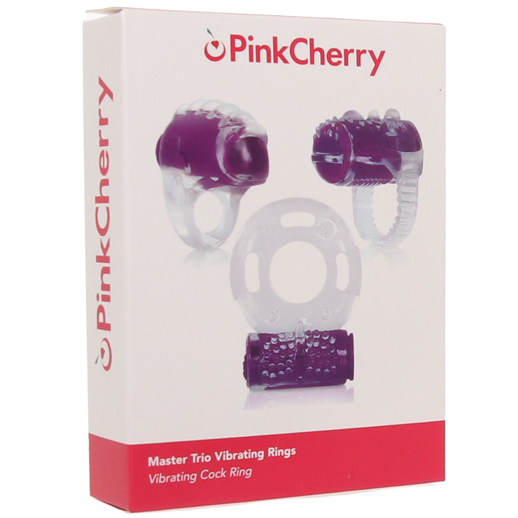 PinkCherry Master Trio Vibrating Rings Set Cock Rings