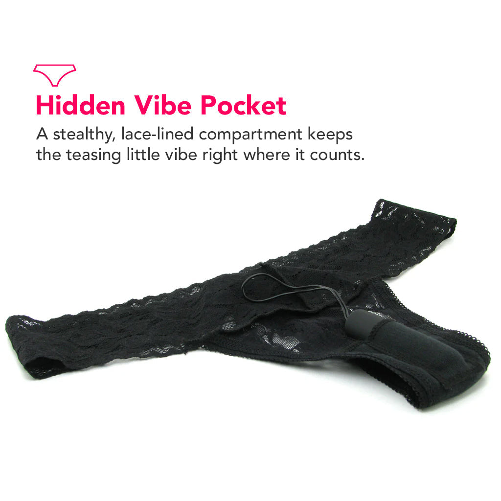 Fetish Fantasy Ltd Remote Panties in Black Vibrators > Wearable & Panty Vibrators