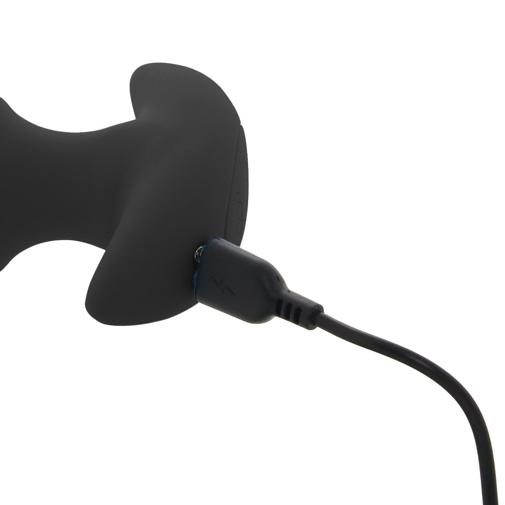 Bang! Thrusting & Vibrating Silicone Butt Plug in Black Anal Sex Toys > Butt Plugs
