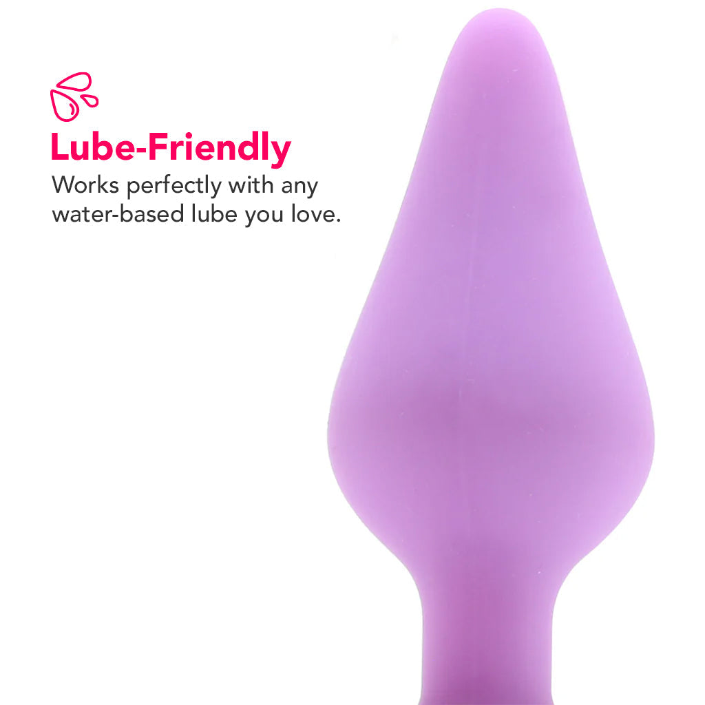 Candy Hearts F**k Me Medium Butt Plug in Purple Anal Sex Toys > Butt Plugs