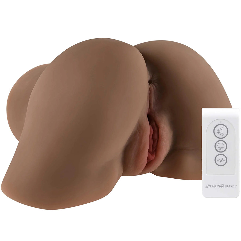 Rear Beauty Sucking & Vibrating Masturbator in Dark Male Masturbators > Realistic Butts