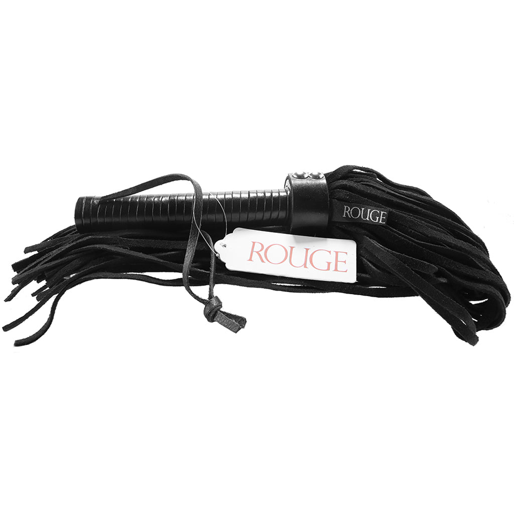 Long Suede Flogger in Black Bondage and Fetish > Whips and Crops