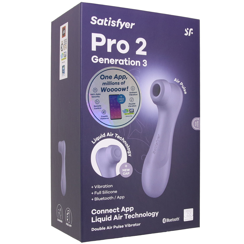 Satisfyer Pro 2 Gen 3 Double Air Pulse App Vibe in Lilac Vibrators > Clitoral Stimulators