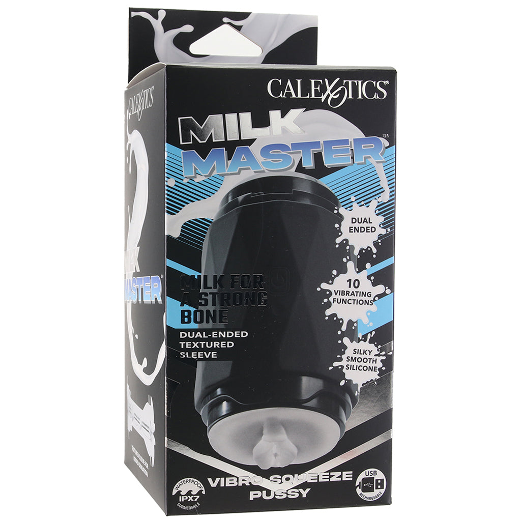 Milk Master Vibro Squeeze Pussy Stroker Male Masturbators > Vibrating