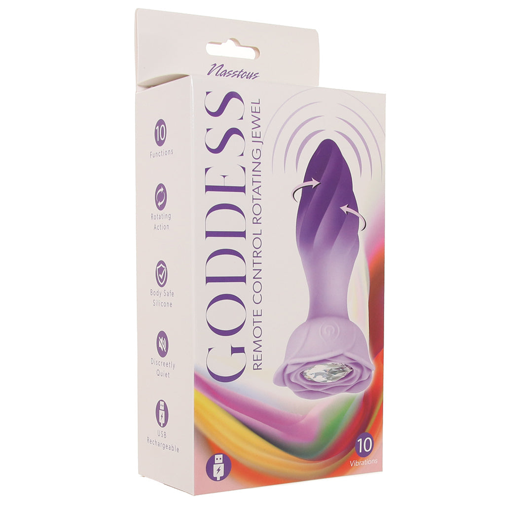 Goddess Remote Rotating Jewel Butt Plug Anal Sex Toys > Butt Plugs