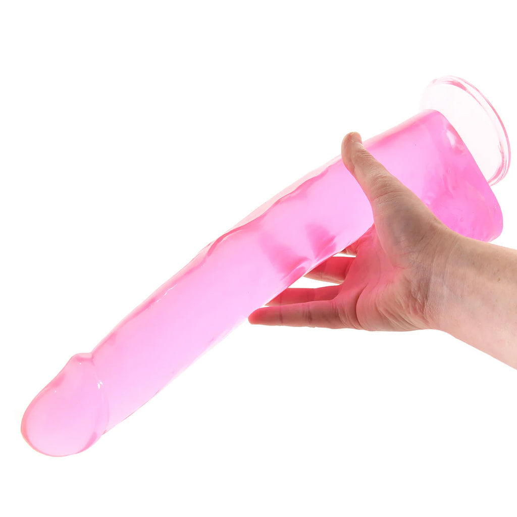 Size Queen 12 Inch Jelly Dildo in Pink Dildo Sex Toys > Realistic Dildos
