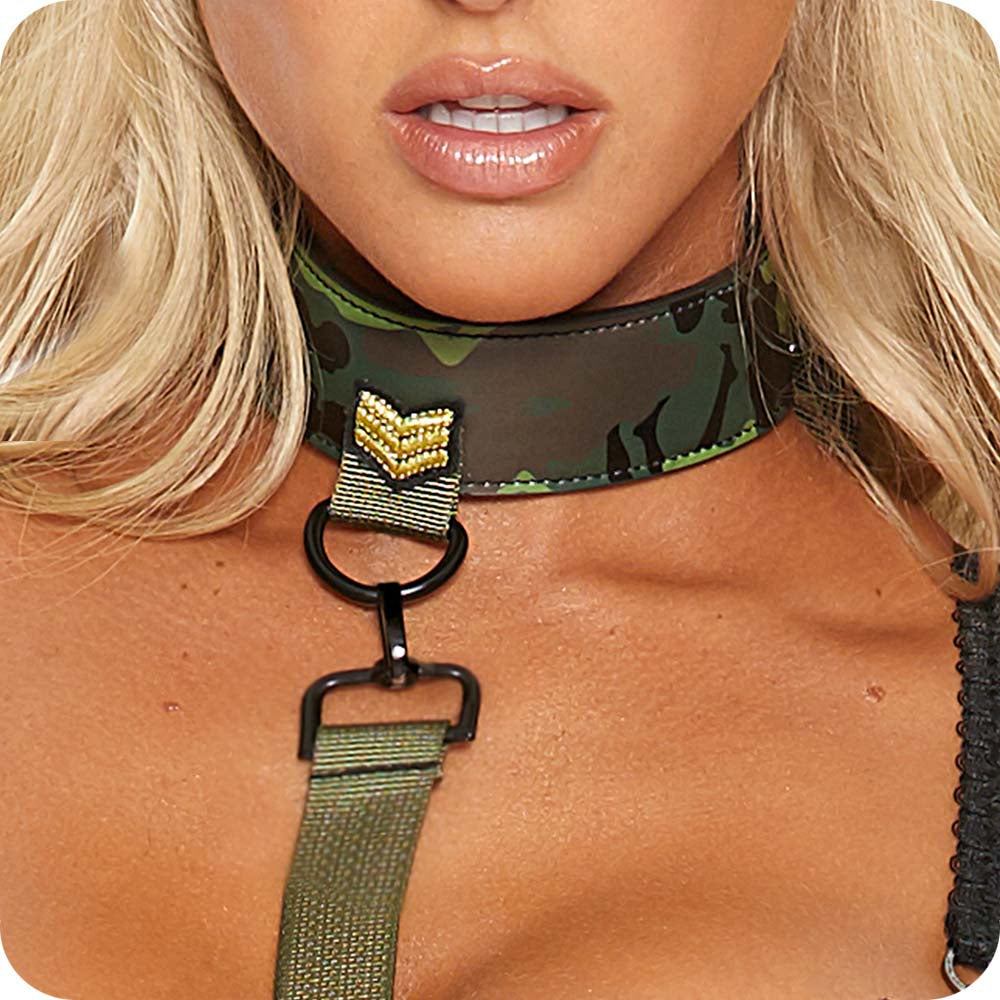 Ouch! Army Themed Collar with Leash Bondage and Fetish > Leashes and Collars