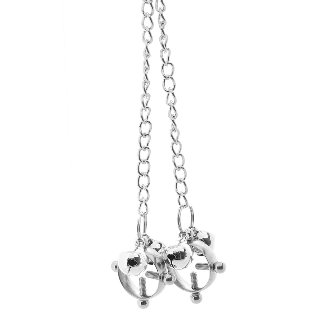 Nipple Grips 4-Point Nipple Press with Bells Bondage and Fetish > Nipple Stimulators & Clamps