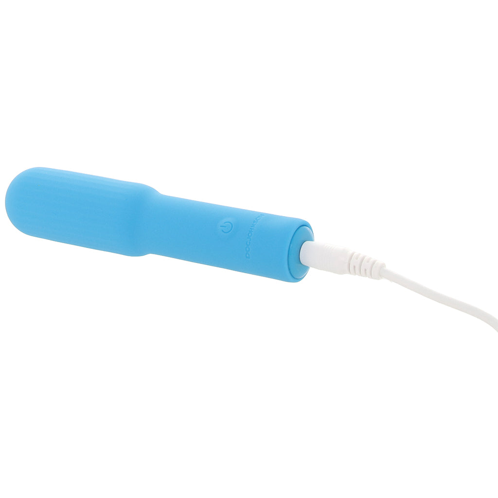 Pocket Rocket Elite Vibe with Texture Sleeve in Sky Blue Vibrators > Bullet and Egg Vibrators