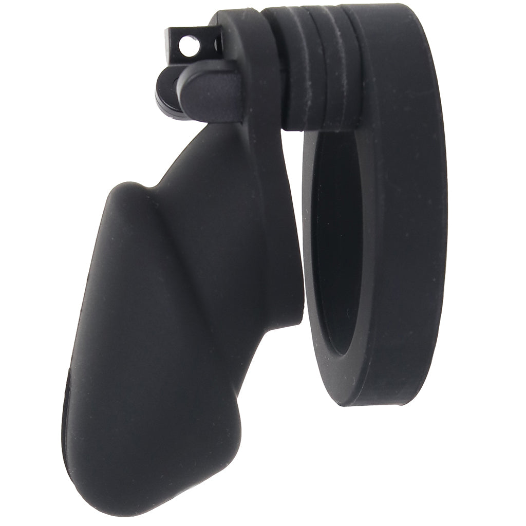 Blue Line Silicone Chastity Cage in Black Bondage and Fetish > Cock and Ball Devices