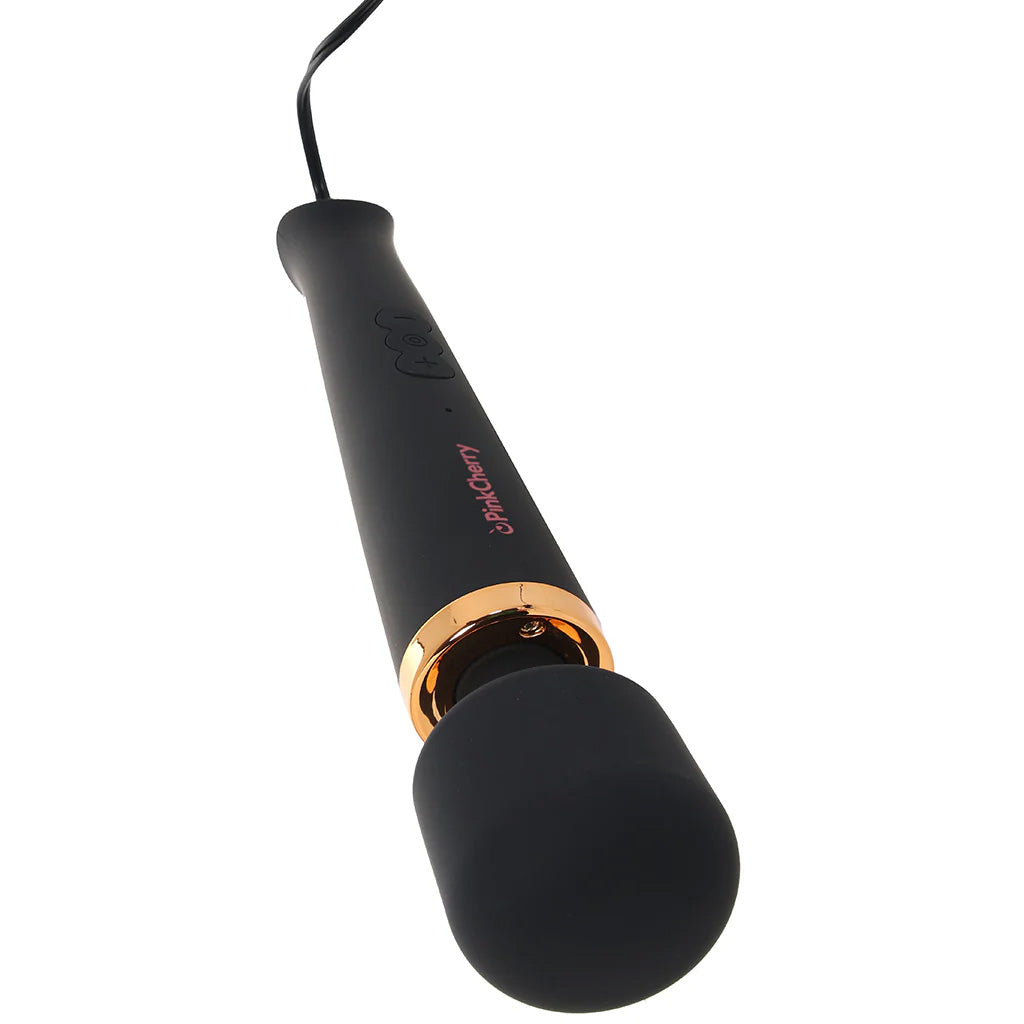 PinkCherry Premium Powered Wand in Black Vibrators > Wands