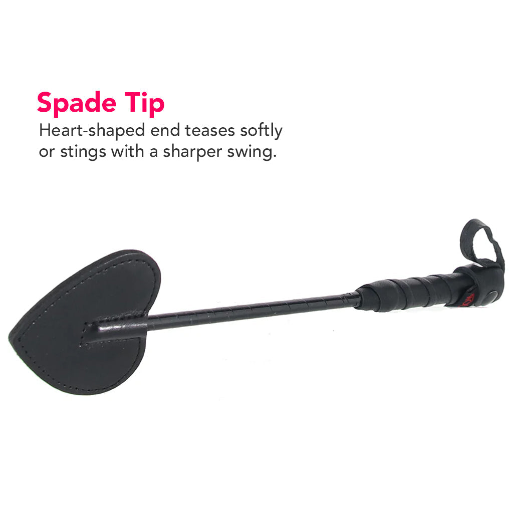 Leather Mini Spade Paddle in Black Bondage and Fetish > Whips and Crops