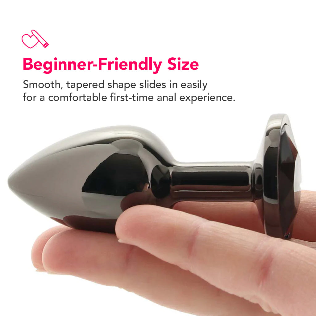Black Gem Anal Plug in Small Anal Sex Toys > Butt Plugs
