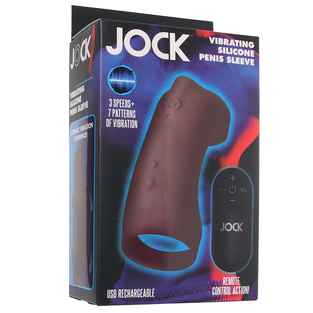 Jock Vibrating Silicone Penis Sleeve in Dark Male Enhancement > Extenders and Sleeves
