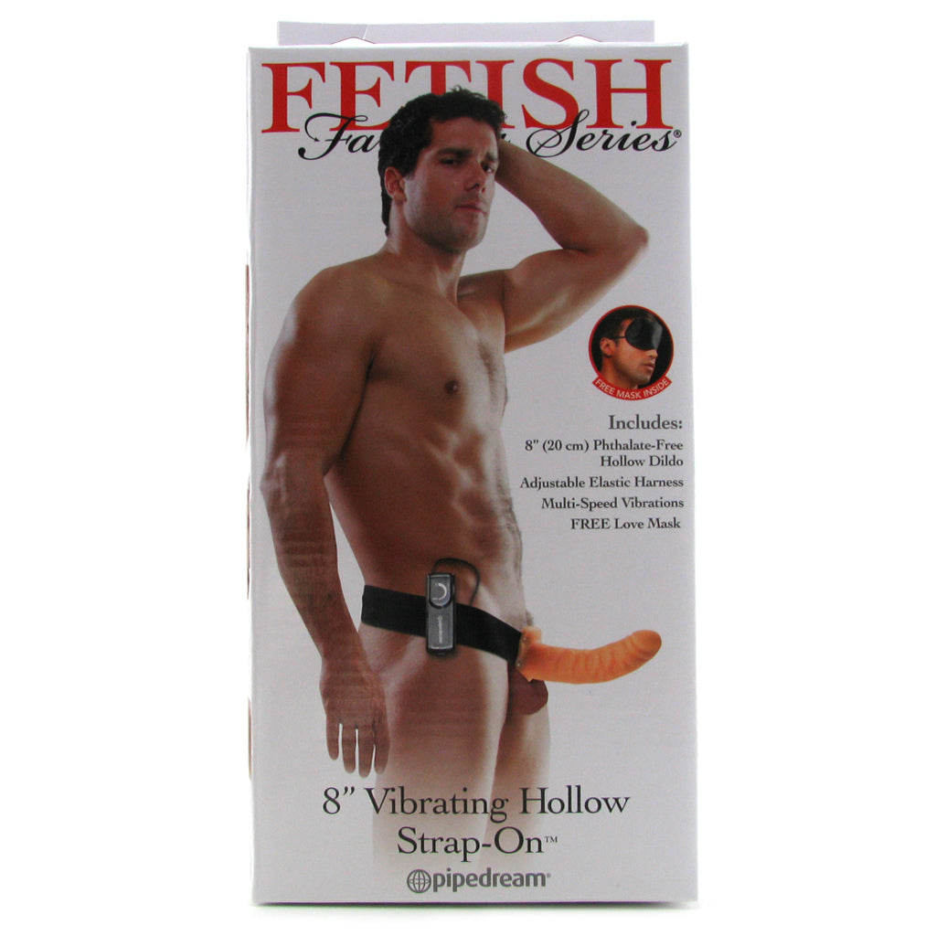 Fetish Fantasy 8 Inch Hollow Vibrating Strap-On Vibrators > Strap-On & Wearable