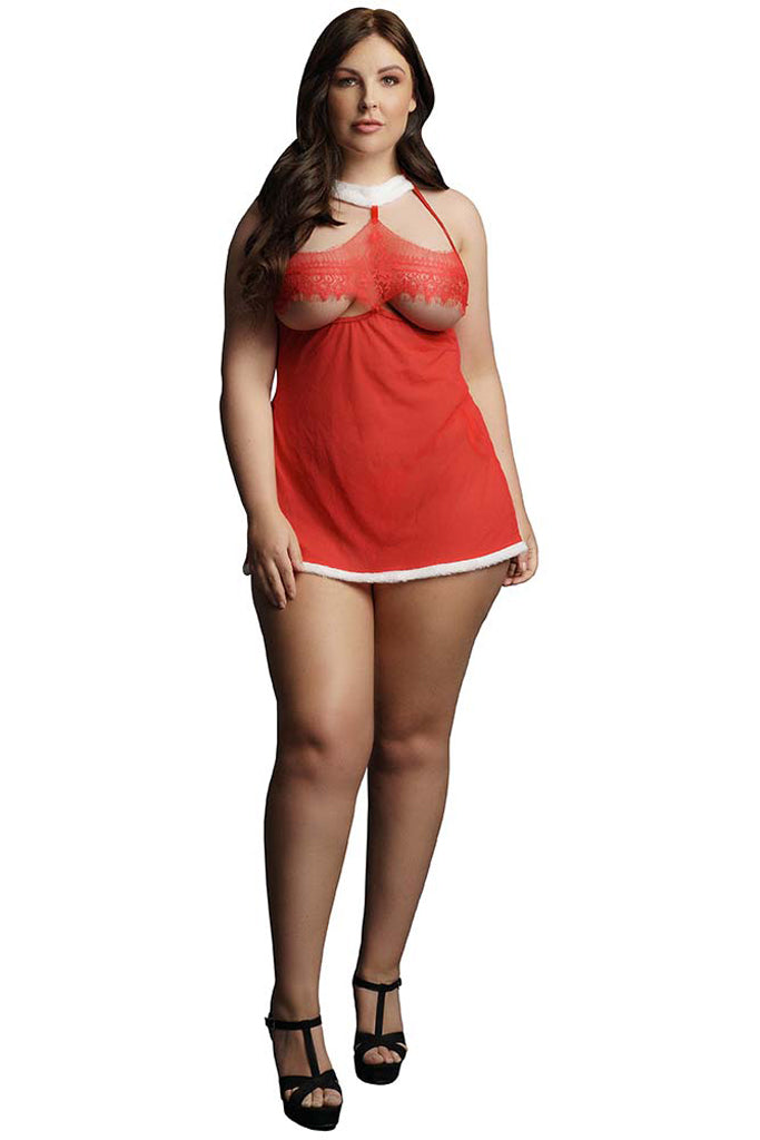 Merry Babydoll Red Dress and G-String XL Lingerie > Lingerie