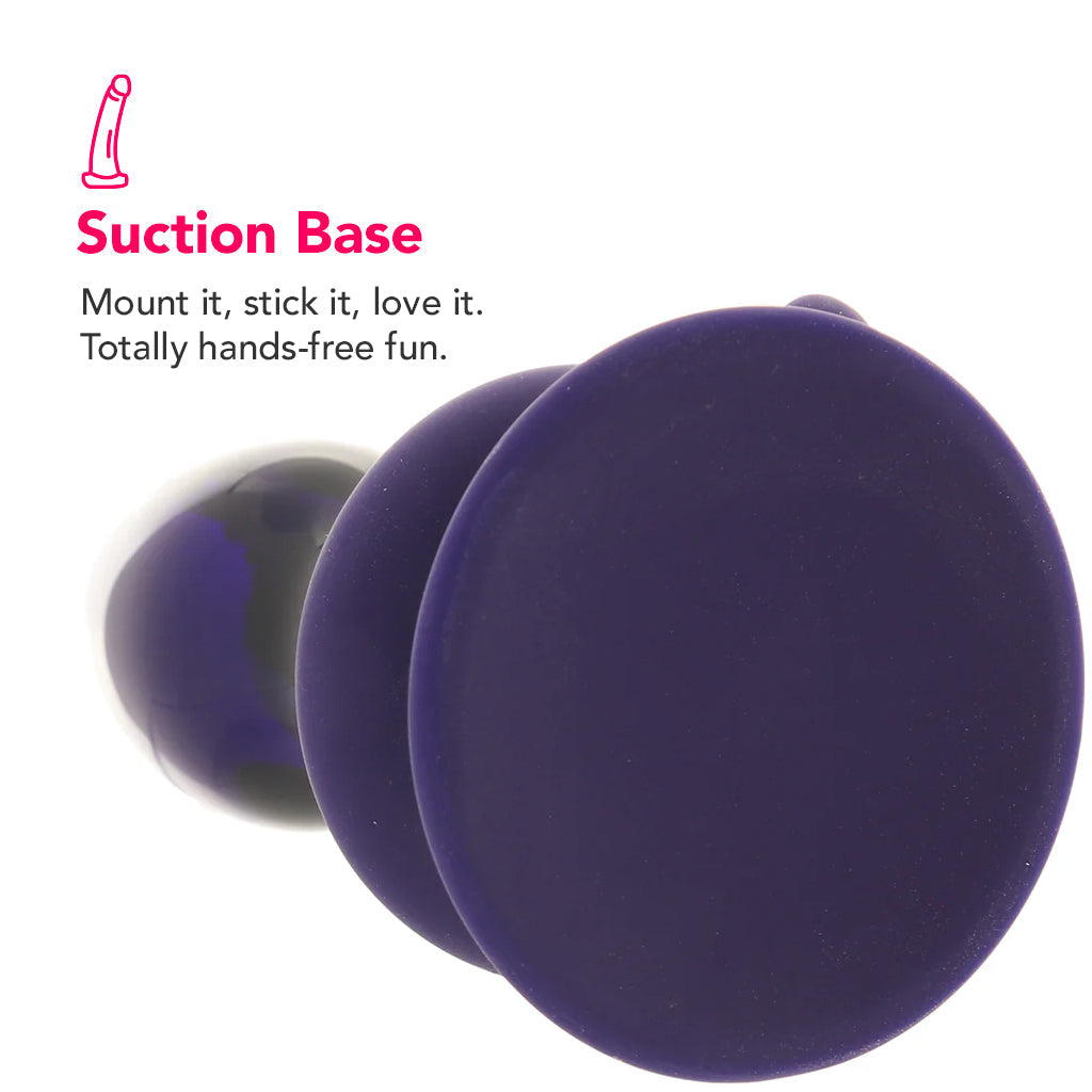 Icicles No.85 Vibrating Glass Plug in Purple Anal Sex Toys > Butt Plugs
