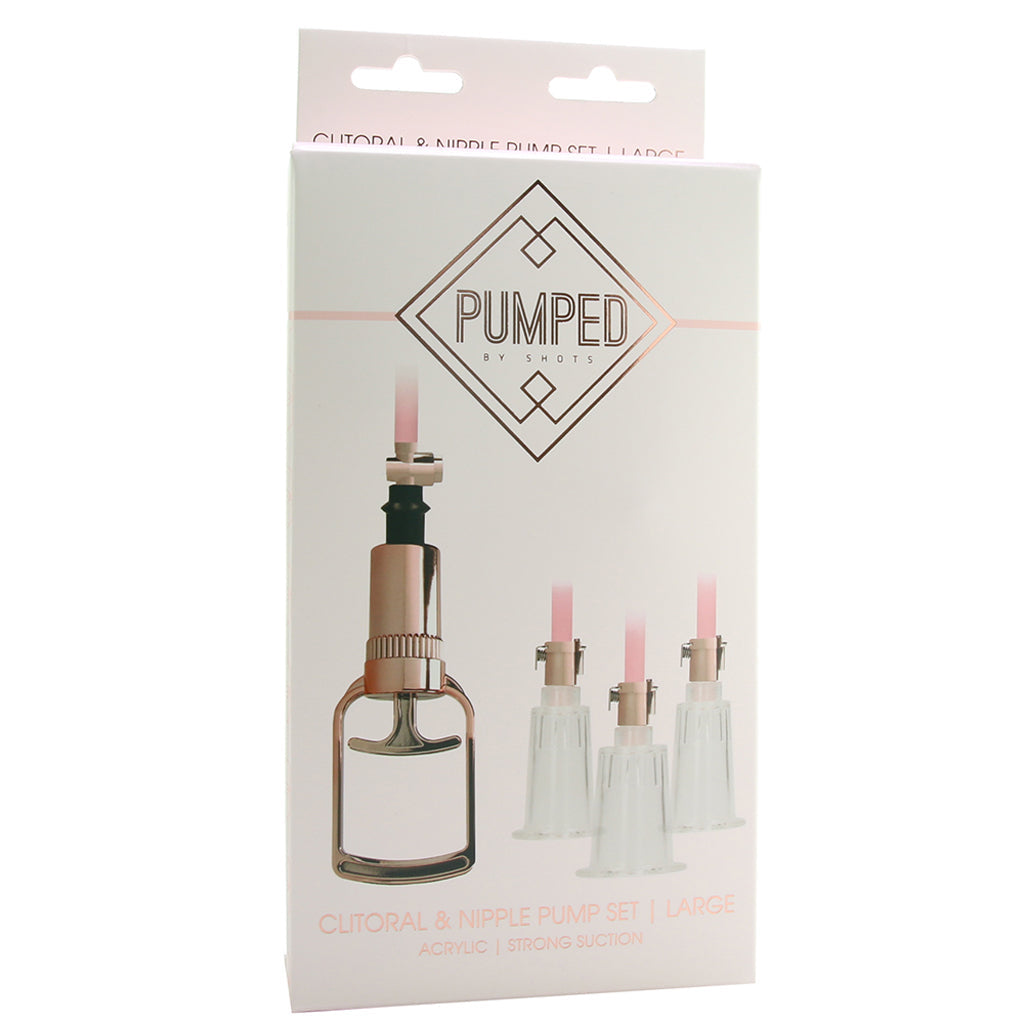 Pumped Rose Gold Clitoral & Nipple Pump Set in Large Bondage and Fetish > Nipple Stimulators & Clamps
