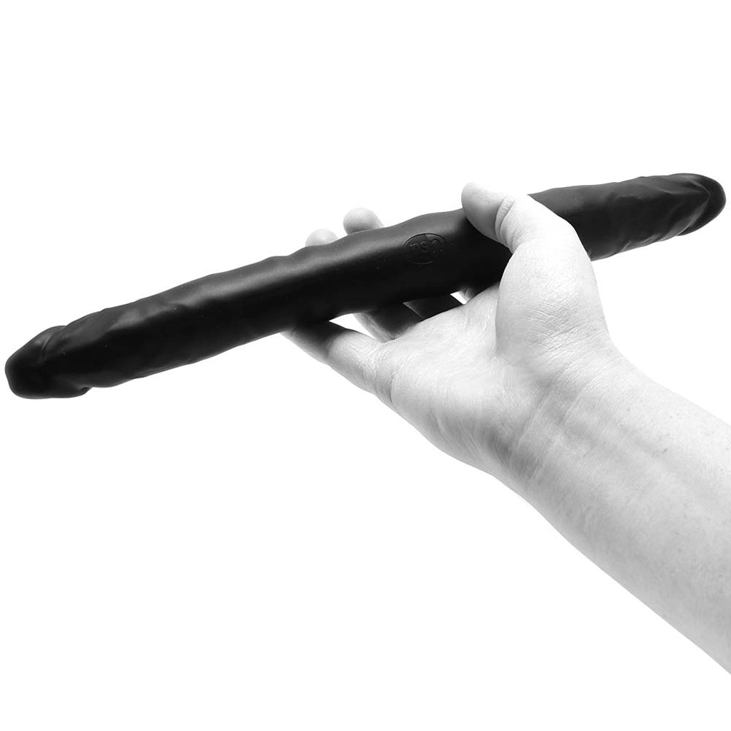 Colours Double Pleasure 12 Inch Dildo in Black Dildo Sex Toys > Double Ended Dildos