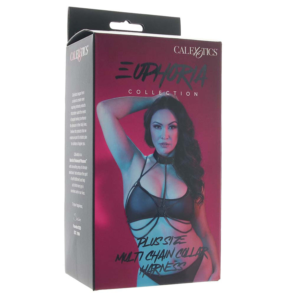 Euphoria Multi Chain Collar Harness XL Bondage and Fetish > Pleasure Masks and Dress Up Play