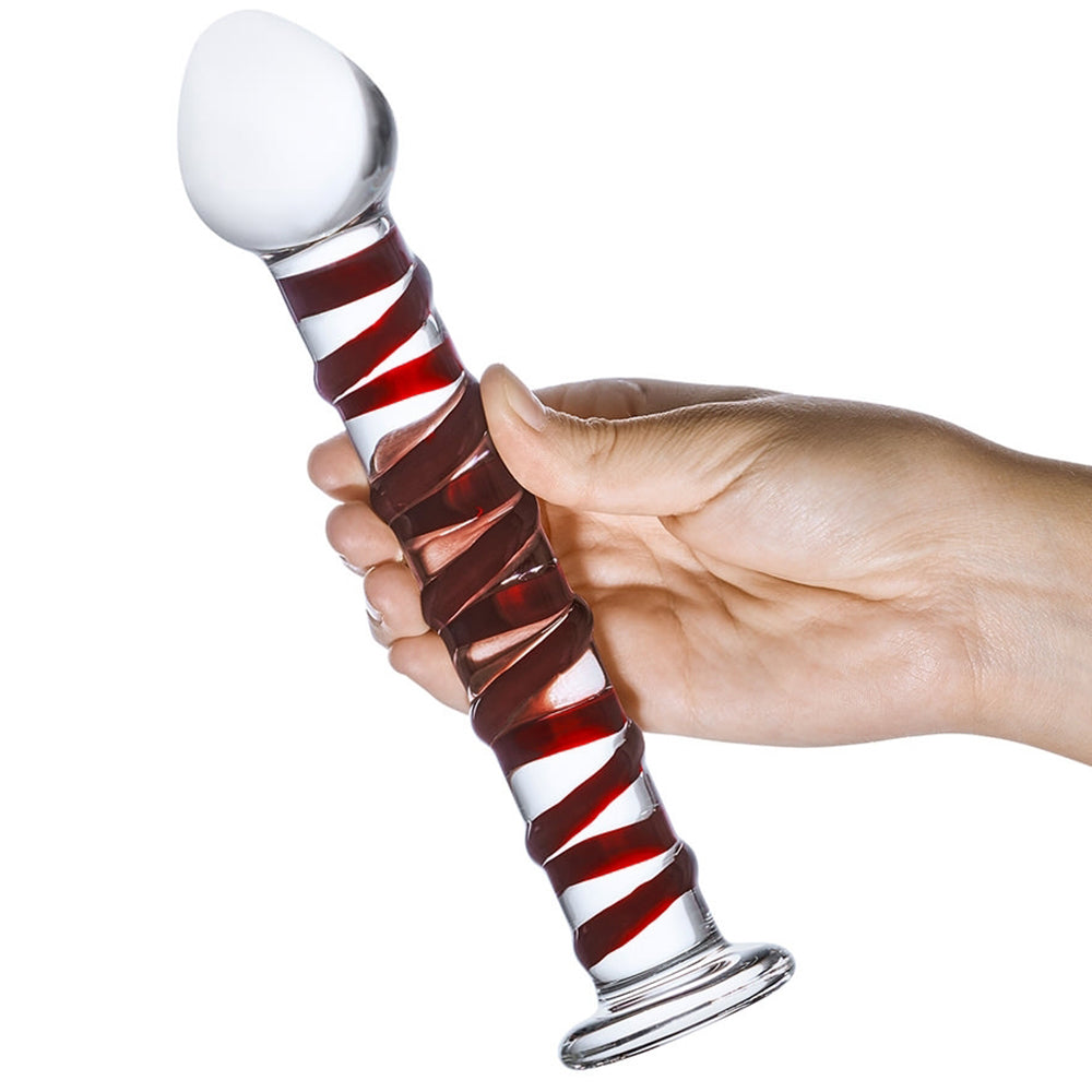 gläs 8 Inch Mr. Swirly Dildo Dildo Sex Toys > G-Spot Dildos