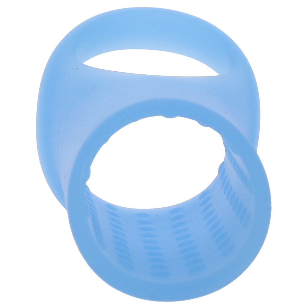 Basic Essentials Stimulation Enhancer Sleeve in Blue Male Enhancement > Extenders and Sleeves