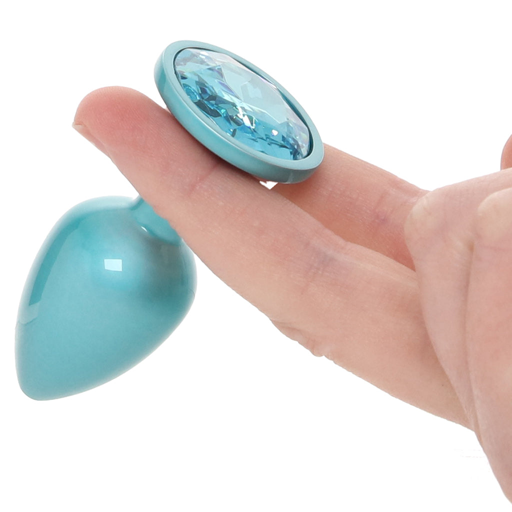 Rear Assets 3 Piece Metal Butt Plug Kit in Teal Anal Sex Toys > Butt Plugs