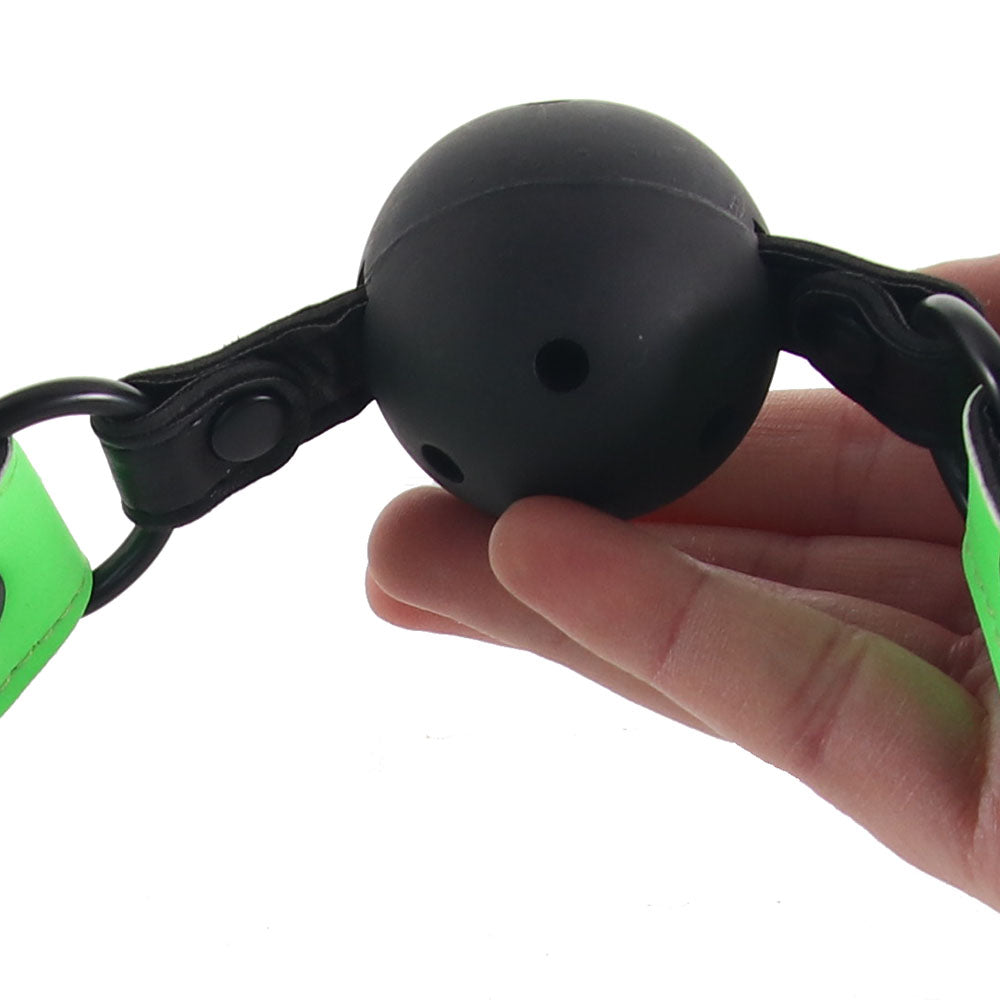 Ouch! Glow in the Dark Breathable Ball Gag Bondage and Fetish > Ball Gags & Mouth Restraints