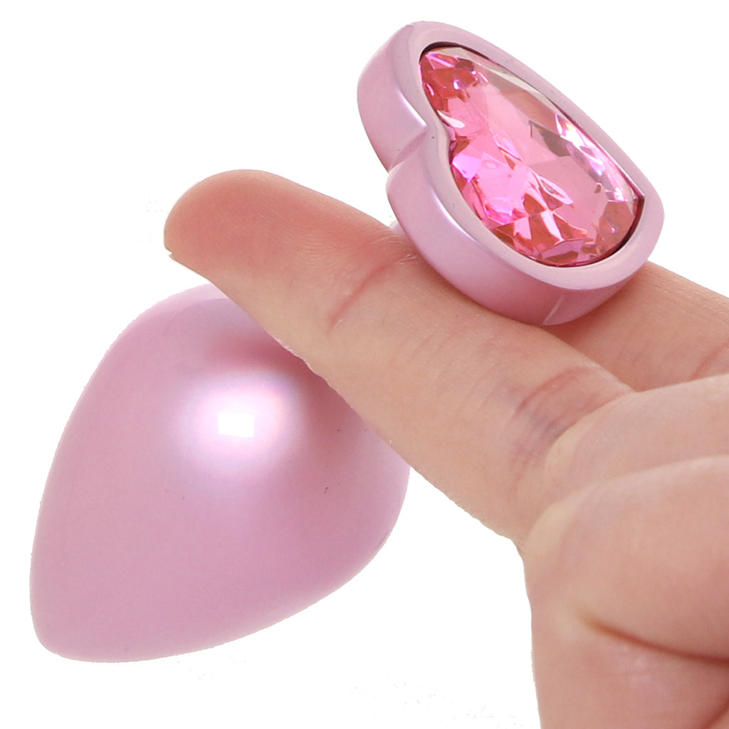 Booty Bling Pink Metal Jewelled Butt Plug in Medium Anal Sex Toys > Butt Plugs