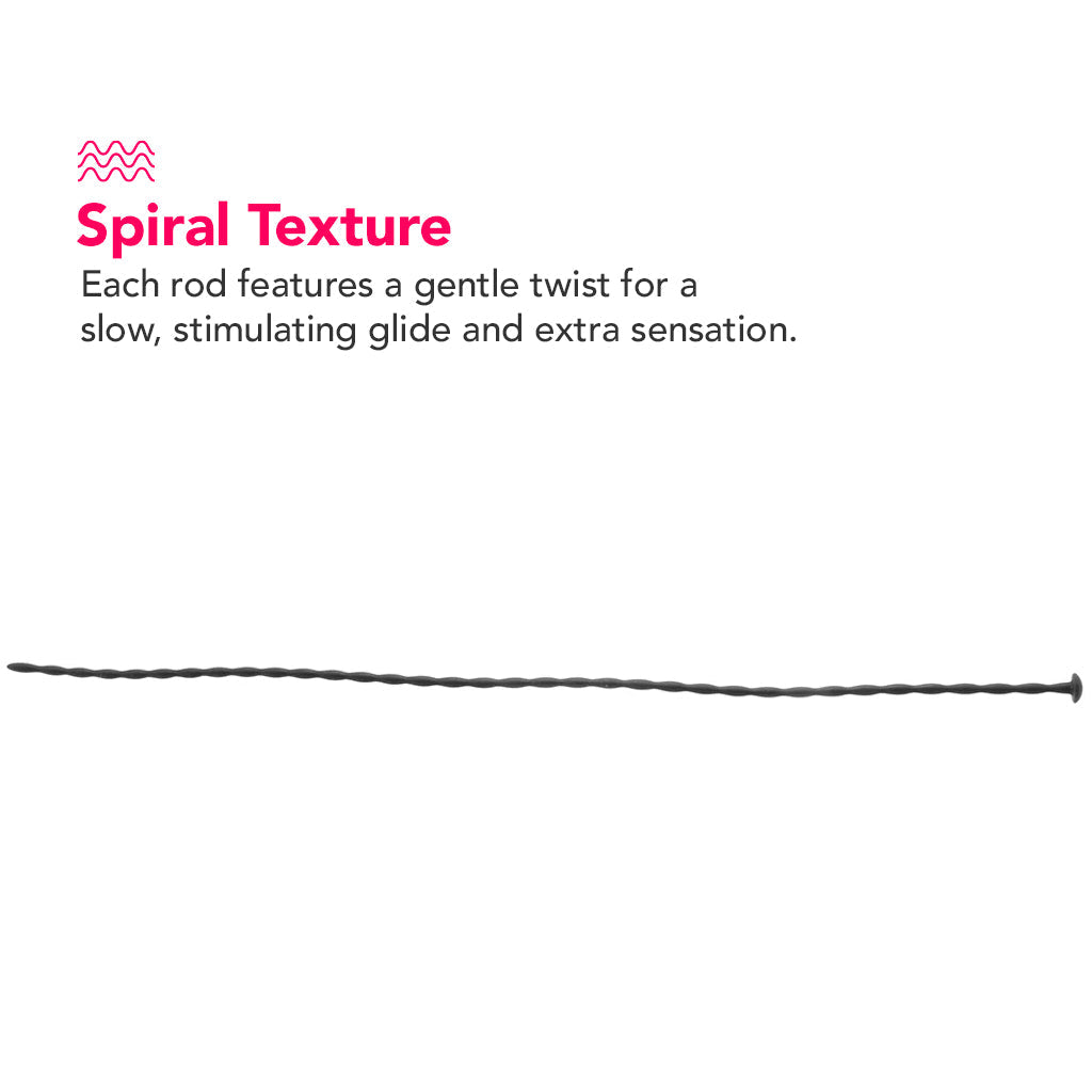 Ouch! Beginner Silicone Spiral Screw Sounding Set Bondage and Fetish > Cock and Ball Devices