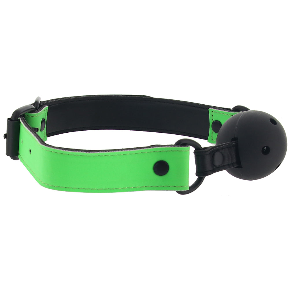 Ouch! Glow in the Dark Breathable Ball Gag Bondage and Fetish > Ball Gags & Mouth Restraints