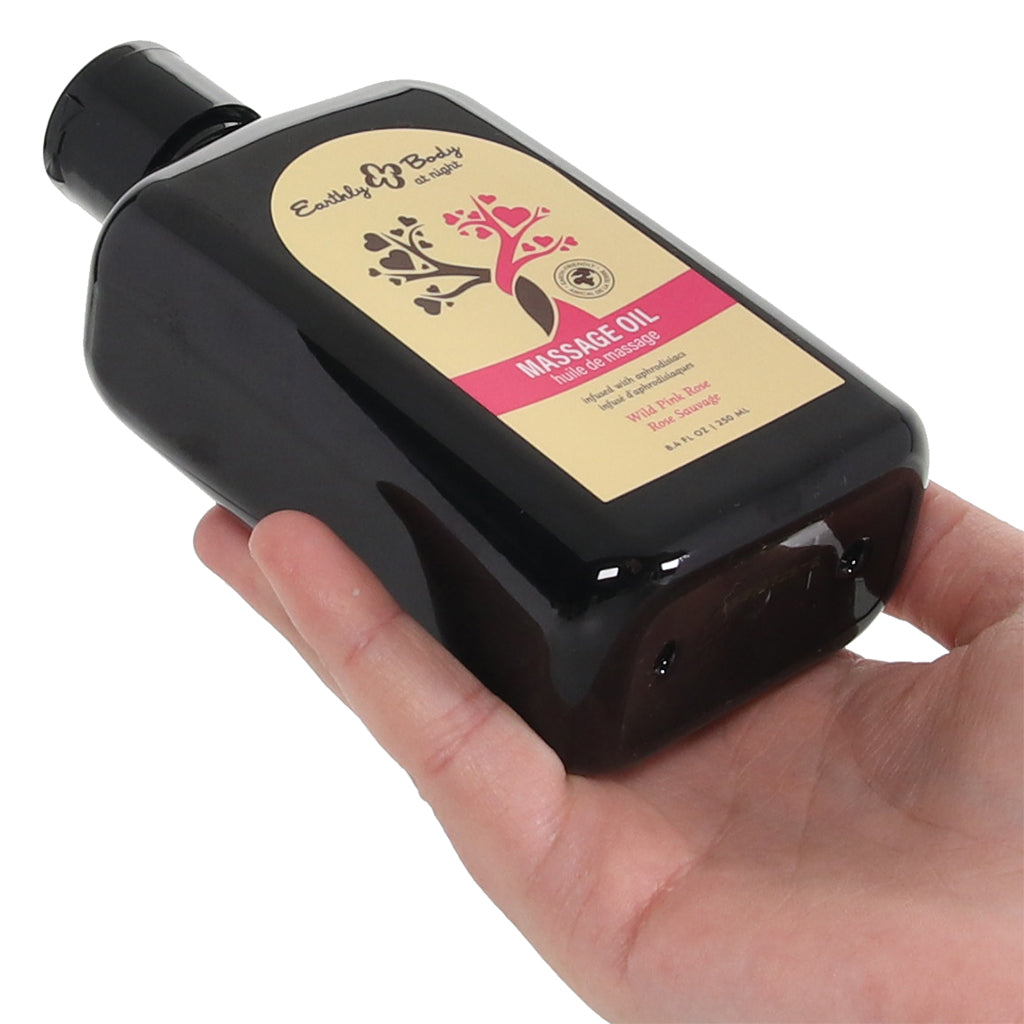At Night Massage Oil 8.4oz/250ml in Wild Pink Rose Lubes and Lotions > Erotic Massage Oils