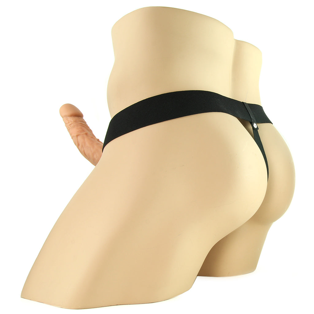 Fetish Fantasy 9 Inch Hollow Strap-On with Balls in Flesh Dildo Sex Toys > Strap-On and Harnesses