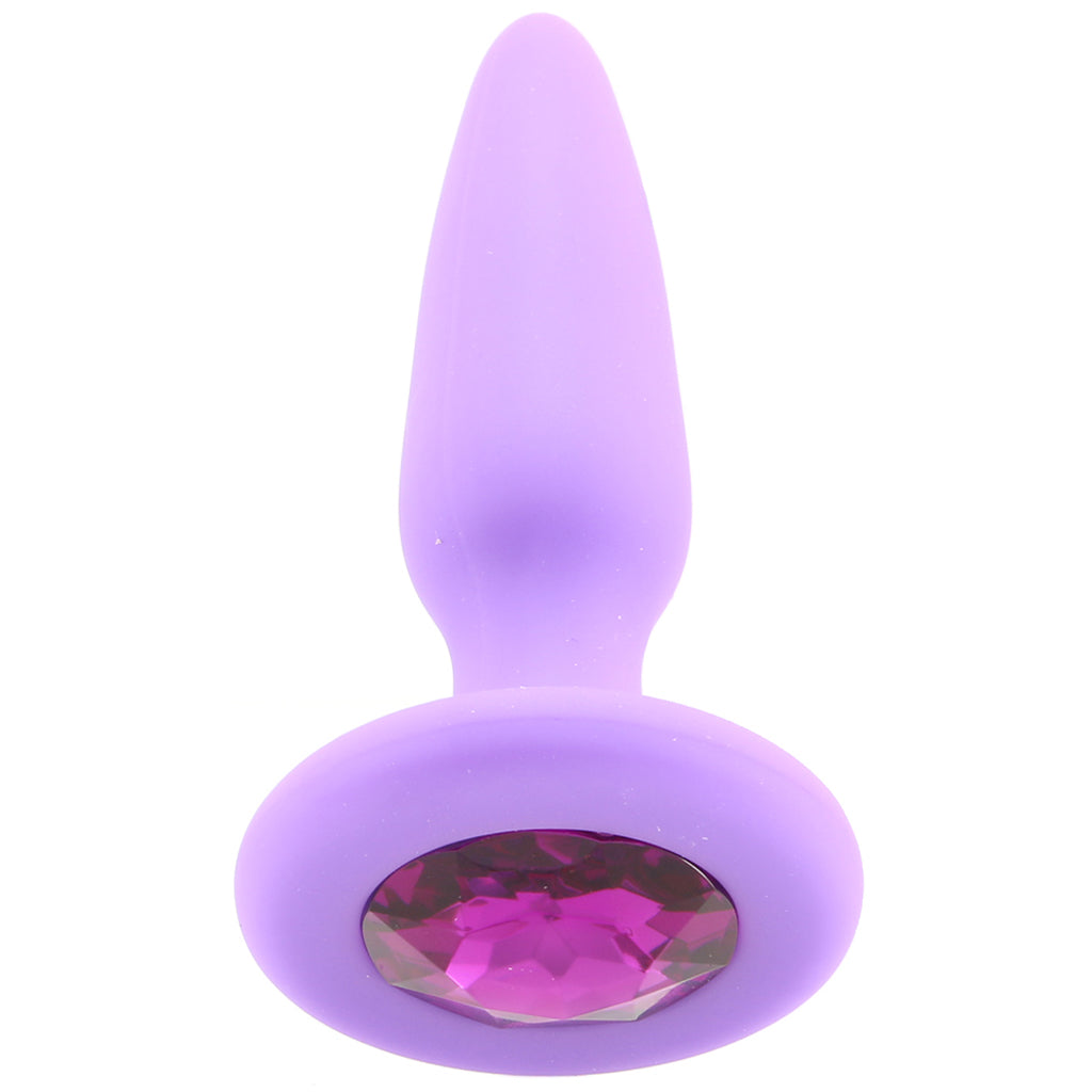 Glams Mini Purple Gem Silicone Butt Plug Anal Sex Toys > Butt Plugs