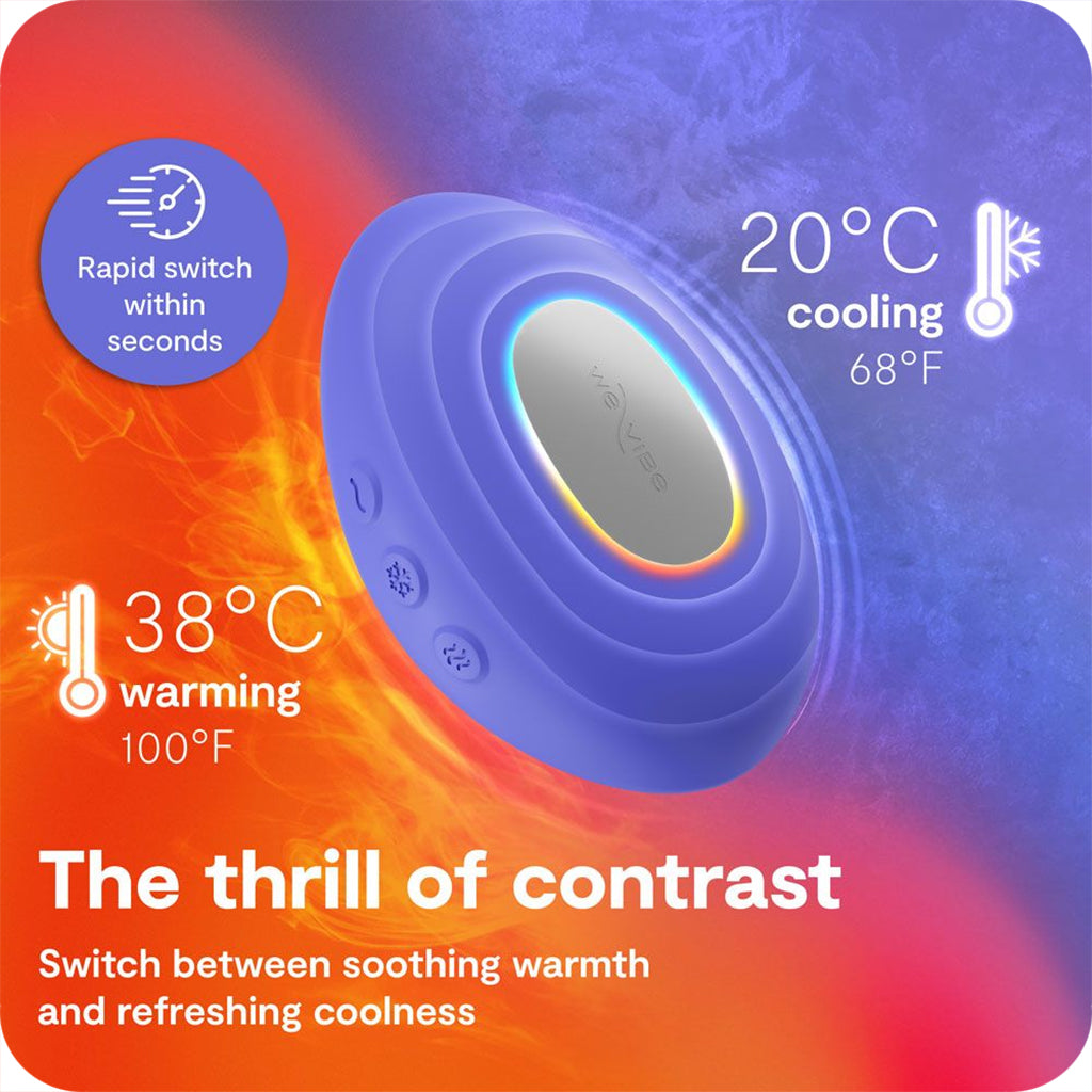 We-Vibe Temp Temperature Play Vibe in Lavender Blue Vibrators > Clitoral Stimulators