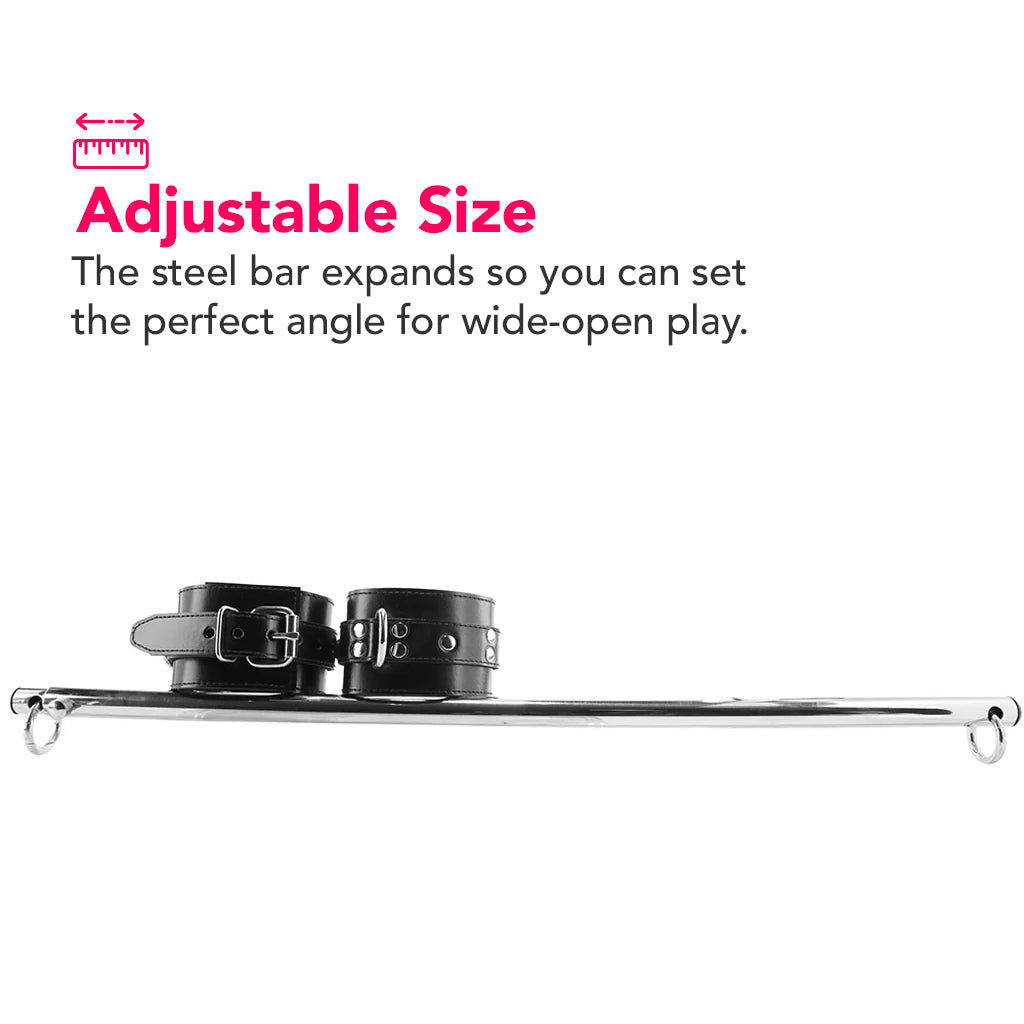 Adjustable Leg Spreader Bar in Black Bondage and Fetish > Restraints