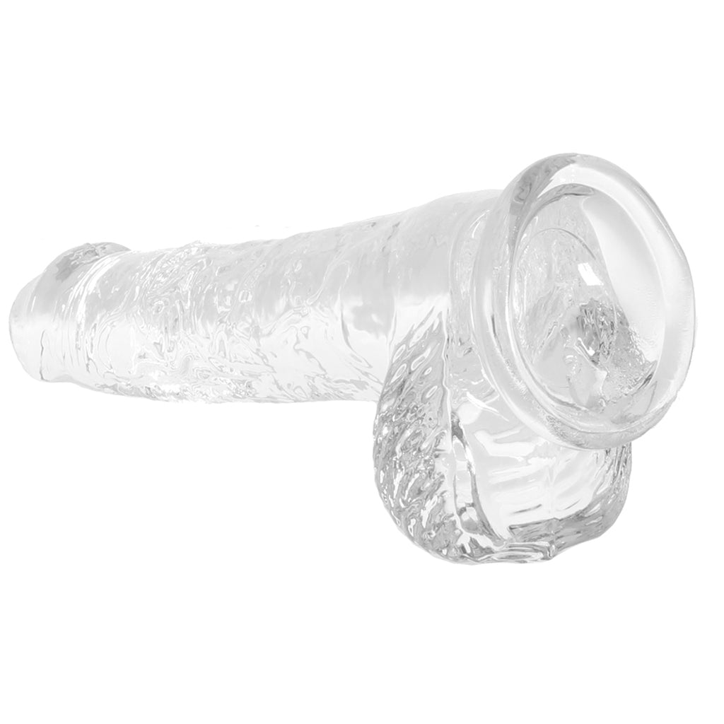 RealRock 6 Inch Realistic Ballsy Dildo in Crystal Clear Dildo Sex Toys > Realistic Dildos