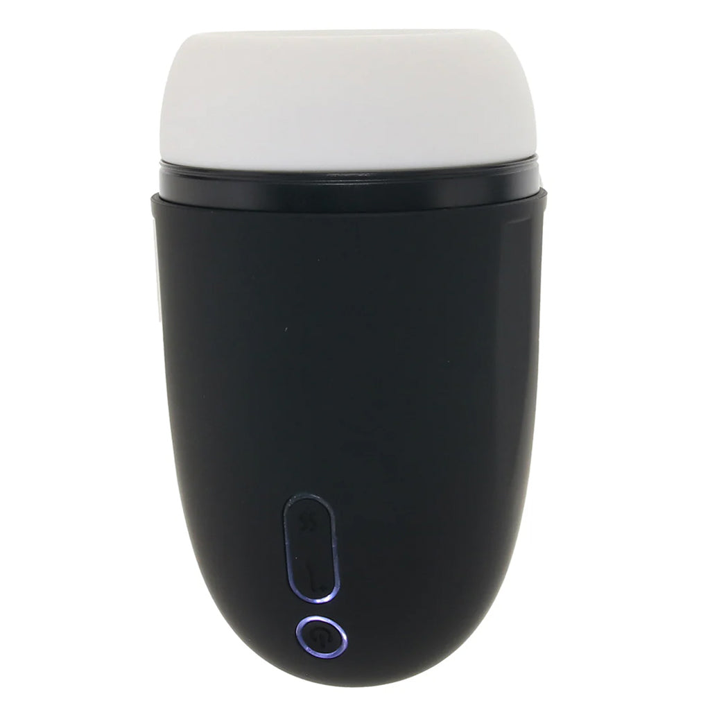 PinkCherry Premium Vibrating And Warming Silicone Stroker Male Masturbators > Self-Contained Strokers
