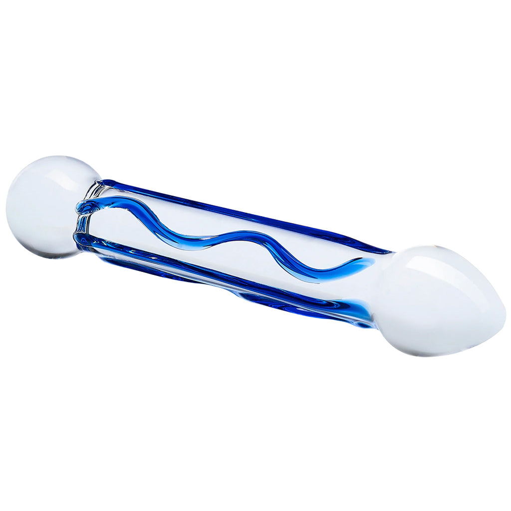 gläs 6.5 Inch Full Tip Textured Glass Dildo Dildo Sex Toys > Pyrex Glass Dildos