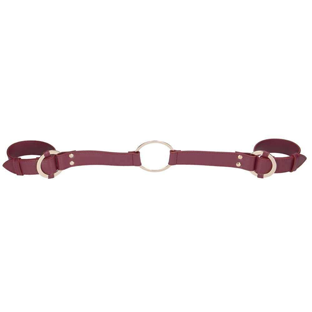 Ouch! Halo Handcuffs With Connector in Burgundy Bondage and Fetish > Wrist and Ankle Cuffs