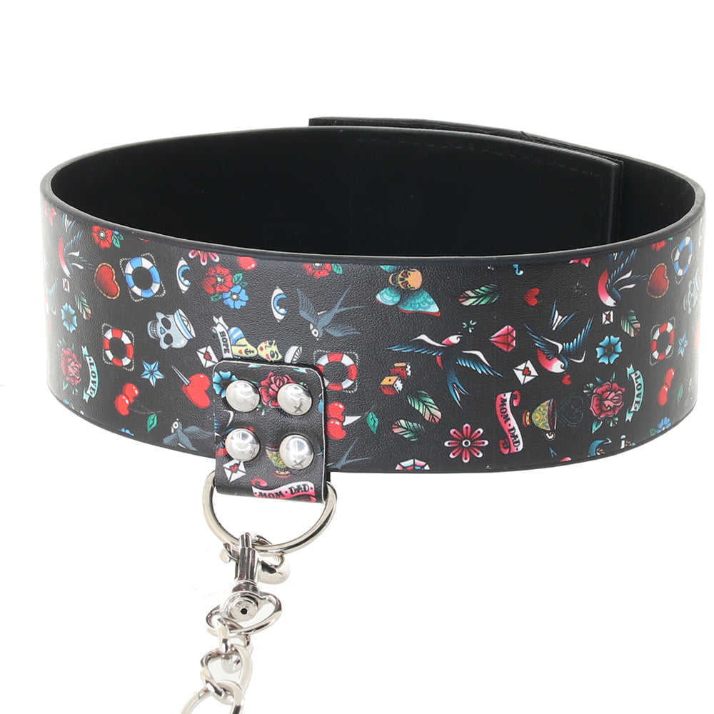 Ouch! Old School Tattoo Leash & Collar Bondage and Fetish > Leashes and Collars