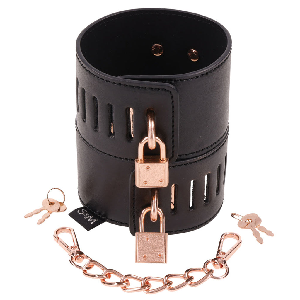 Sex & Mischief Brat Locking Cuffs Bondage and Fetish > Wrist and Ankle Cuffs
