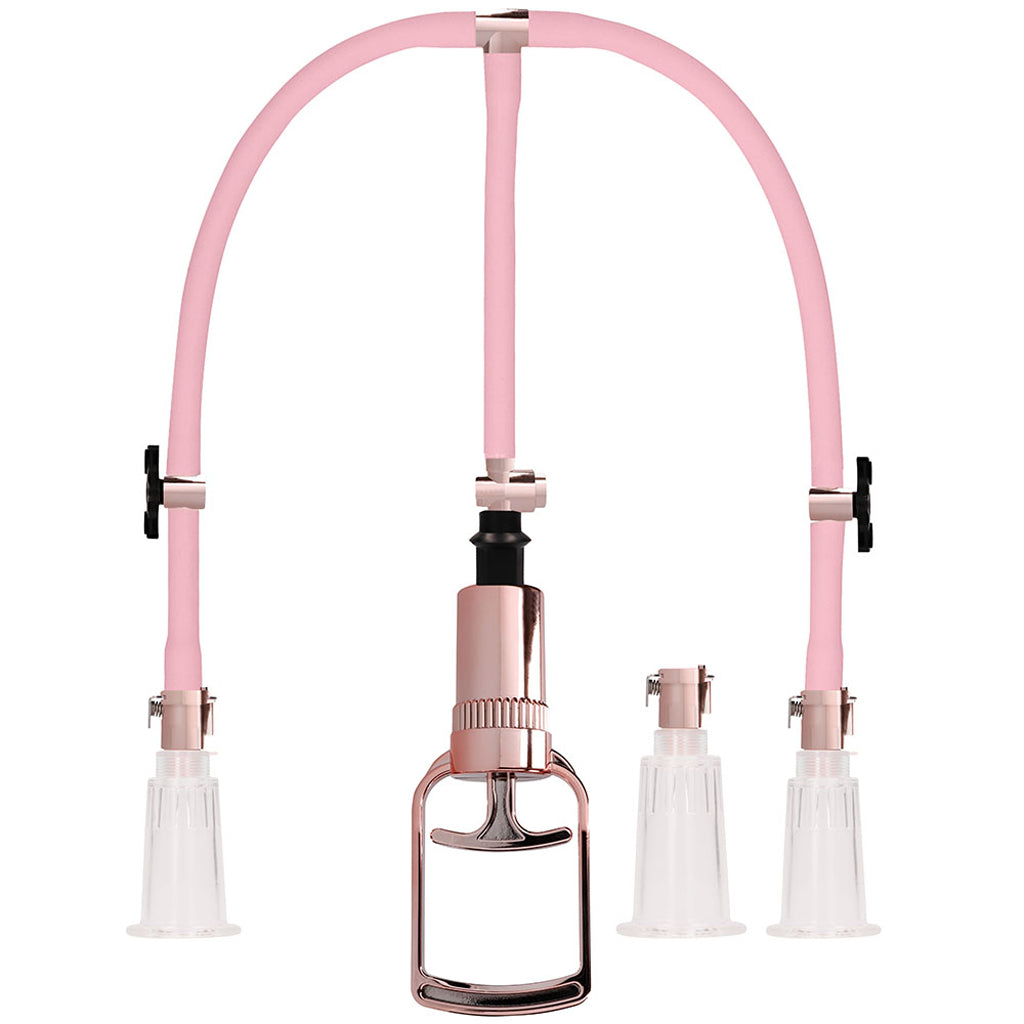 Pumped Rose Gold Clitoral & Nipple Pump Set in Medium Bondage and Fetish > Nipple Stimulators & Clamps