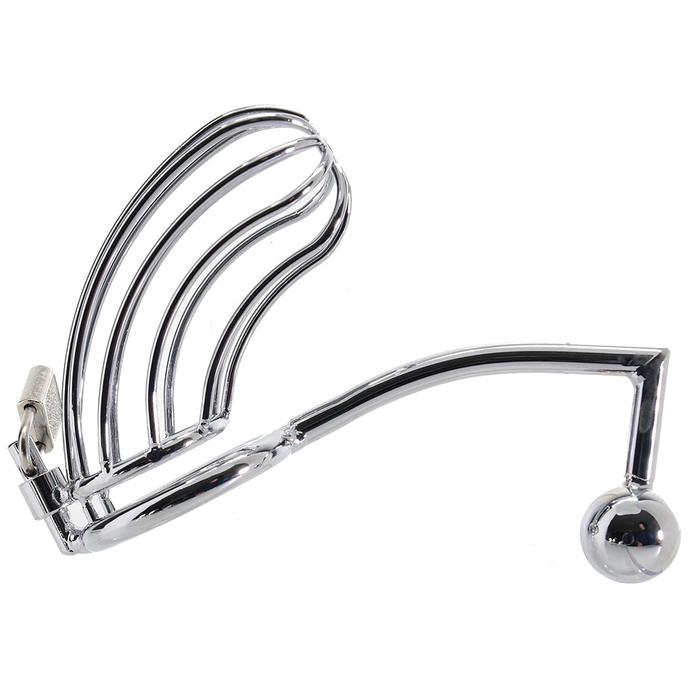 Blue Line Cock Cage with Anal Stimulator Bondage and Fetish > Cock and Ball Devices